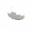 Feather Rhinestone Brooch Pin For Bridal DIY Crafts Clothing 3 1/2 Inch X 1 1/2 Inch